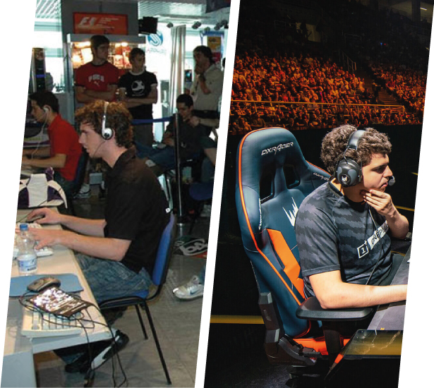 joueur-e-sport-en-2005-et-en-2019-sur-un-DXracer-prosiege