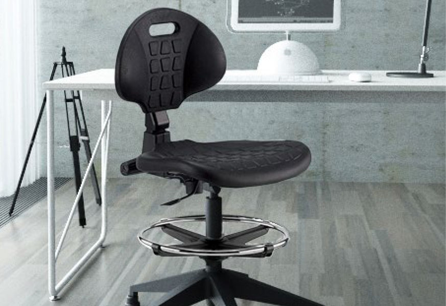 Chaise de bureau design à roulettes LEO
