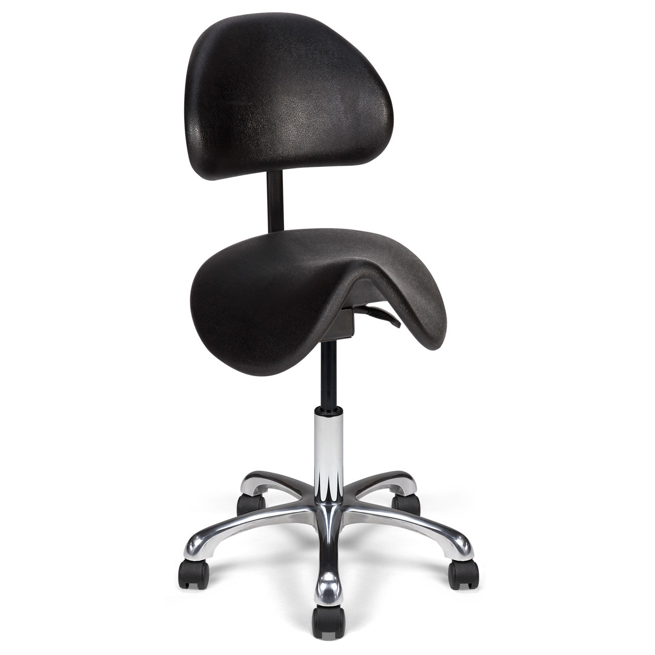 Tabouret ergonomique TAPI-L selle de cheval noir - Prosiege