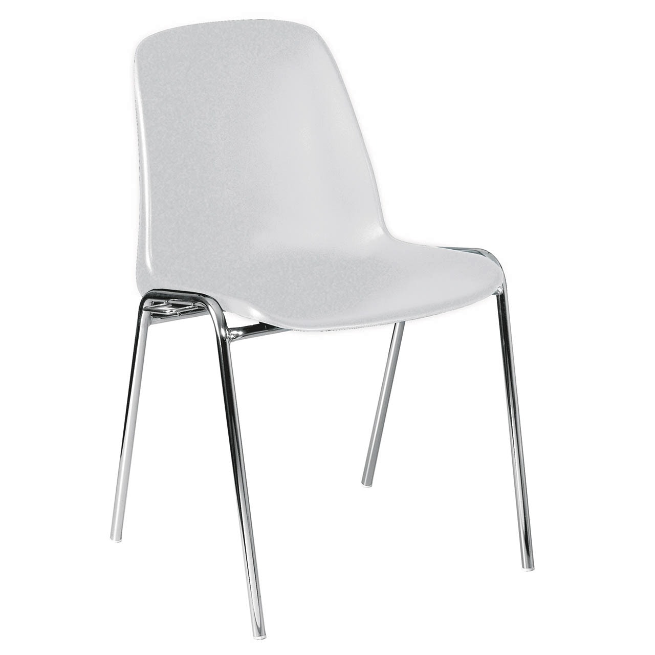 Chaise en plastique et chromé empilable ELEN Chaise en plastique et chromé empilable ELEN