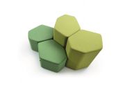 Pouf d'accueil bas design personnalisable BAZALTO-BA 15