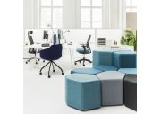 Pouf d'accueil bas design personnalisable BAZALTO-BA 6