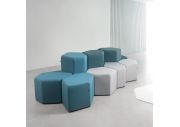 Pouf d'accueil bas design personnalisable BAZALTO-BA 8