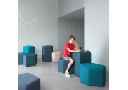 Pouf d'accueil bas design personnalisable BAZALTO-BA 10