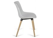 Chaise visiteur en polypropylène et bois LUMO 4