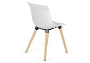 Chaise visiteur en polypropylène et bois LUMO 3