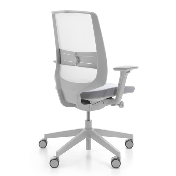Chaise ergonomique blanche résille LightUp - Profim - Prosiege