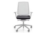 Chaise ergonomique blanche résille LightUp 1