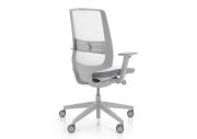 Chaise ergonomique blanche résille LightUp 3