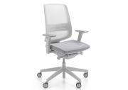 Chaise ergonomique blanche résille LightUp 5
