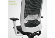 Fauteuil Wi-Max blanc résille avec têtière 24