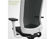 Fauteuil Wi-Max blanc résille avec têtière 23