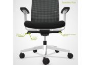 Fauteuil Wi-Max blanc résille avec têtière 21