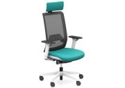 Fauteuil Wi-Max blanc résille avec têtière 5