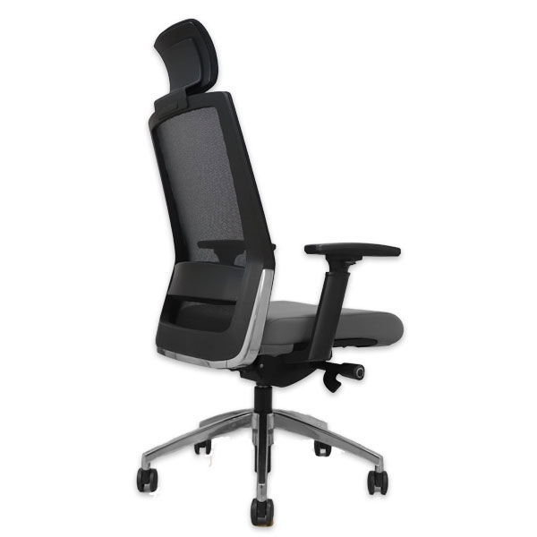 Fauteuil de bureau tissu noir avec bras - ABP