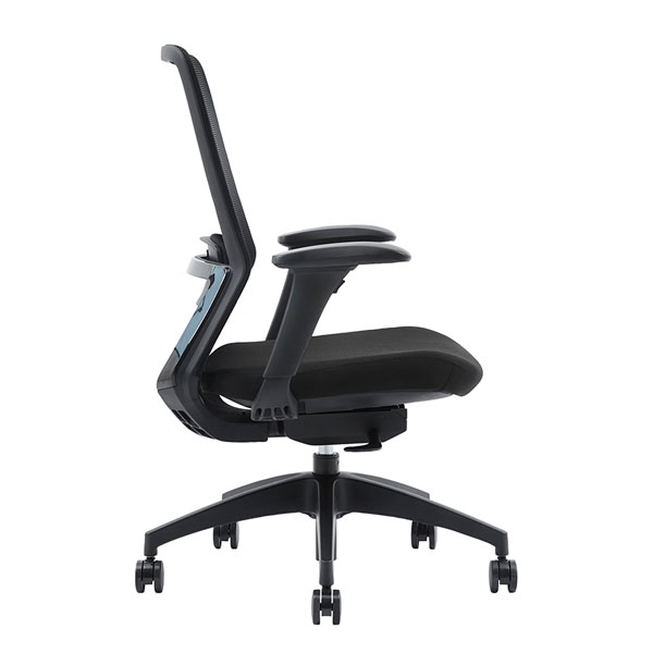 Chaise ergonomique avec soutien lombaire Polar noir - OfficePro