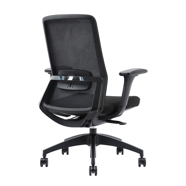 Chaise ergonomique ZELIA, support lombaire, noir 