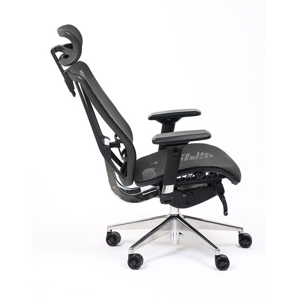 Fauteuil de bureau ergonomique VASEAT - accoudoirs réglables - appui-tête  intégré - bleu