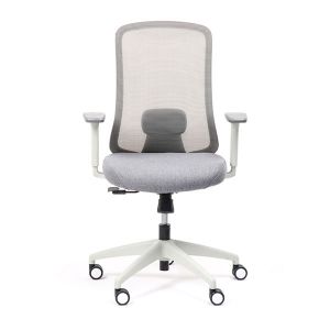 Chaise ergonomique blanche Lando