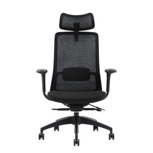 Chaise ergonomique noire avec têtière Polar