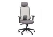 Chaise ergonomique noire avec têtière Lando 3