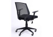 Chaise de bureau noire dossier polypropylène Newton 2