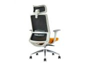 Chaise ergonomique blanche avec têtière Polar 3