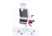 Fauteuil ergonomique blanc avec têtière Scott 4