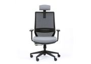 Fauteuil de bureau accoudoirs 1D avec têtière Tecsy 1