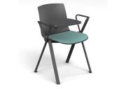 Chaise formation tapissée avec tablette écritoire Odei 11