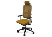 Fauteuil de bureau NPR Toleo blanc résille avec têtière 10