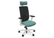 Fauteuil Wi-Max blanc résille avec têtière 27