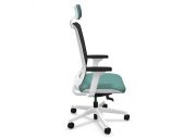 Fauteuil Wi-Max blanc résille avec têtière 28