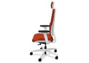 Fauteuil Wi-Max blanc tapissé avec têtière 33