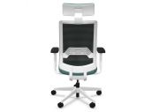 Fauteuil Wi-Max blanc résille avec têtière 30