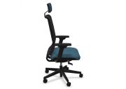 Fauteuil Wi-Max noir résille avec têtière 25