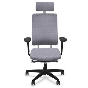 Fauteuil de bureau NPR Newback blanc avec têtière