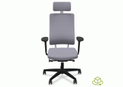 Fauteuil de bureau NPR Newback blanc avec têtière 4