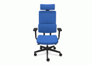 Fauteuil Wi-Max noir tapissé avec têtière 2