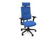 Fauteuil Wi-Max noir tapissé avec têtière 1