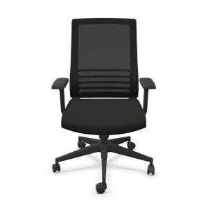 Fauteuil de bureau avec accoudoir rabattable chaise de bureau en toile  siège pivotant à 360° support lombaire réglable g