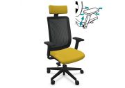 Fauteuil Wi-Max noir résille avec têtière 33