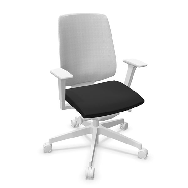 Chaise de direction ergonomique Ergohuman Elite, blanc.