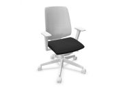 Chaise ergonomique blanche résille LightUp 1