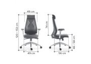 Fauteuil synchrone de direction en similicuir Villandry 12