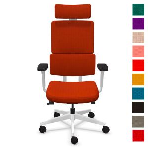 Fauteuil Wi-Max blanc tapissé avec têtière