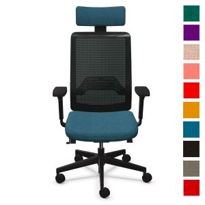 Fauteuil Wi-Max noir résille avec têtière