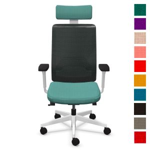 Fauteuil Wi-Max blanc résille avec têtière