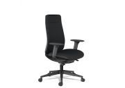 Fauteuil Eman noir tapissé 1