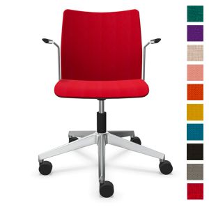 Fauteuil giratoire Adela tapissé